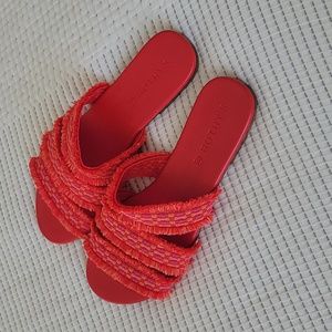 Red rothy's sandals